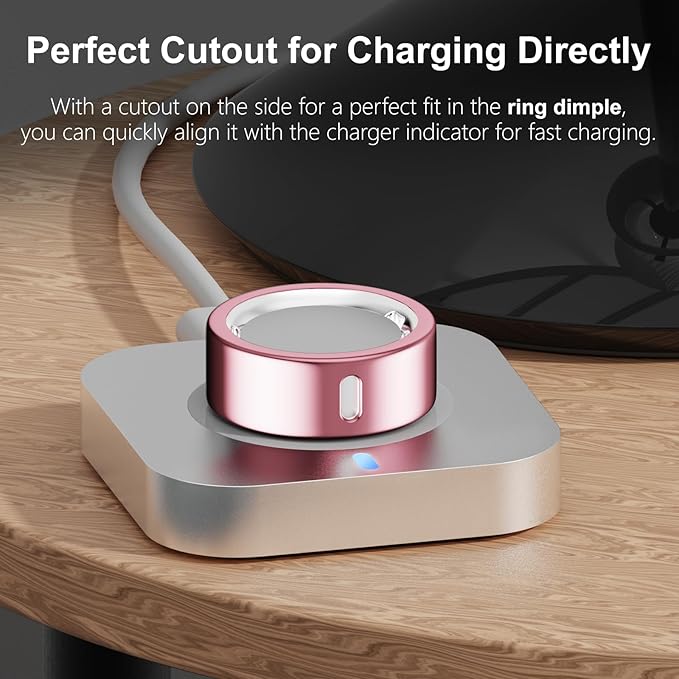 Cover Compatible for Oura Ring Gen 4/Gen 3 Horizon/Gen 3 Heritage,(NOT Compatible with Oura Ring 4-Ceramic), Charging Directly,Rugged TPU Finger Protector for Workout Women Men-Pink+Red-Size 13 - Image 3