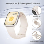 Sport Silicone Band Compatible with Apple Watch Bands 40mm 38mm 41mm 44mm 45mm 42mm 49mm Women Men,Soft Wristband Waterproof Replacement Sport Strap for iWatch Bands Series 9 8 7 6 5 4 3 2 1 SE Ultra - Image 8