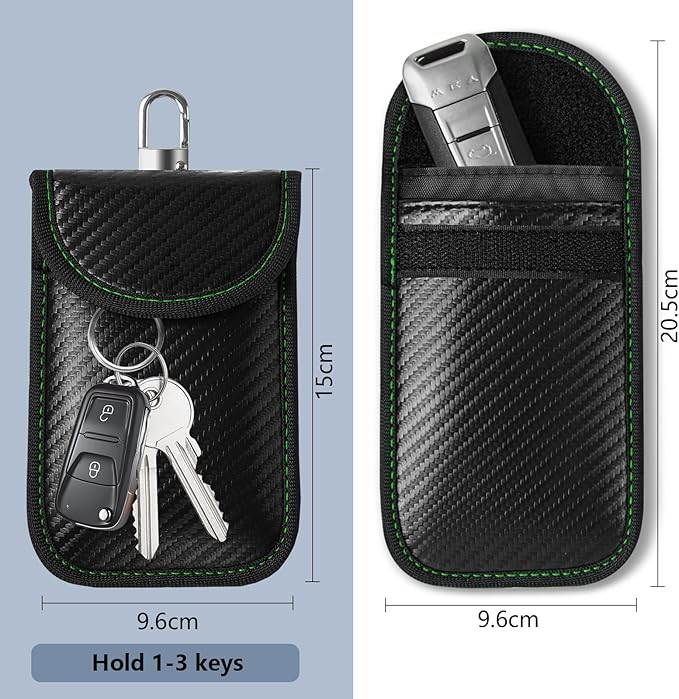 Meliya Faraday Pouch Bag for Car Keys, RFID Signal Blocking Holder, Faraday Key Fob Protector, Anti-Theft Key Fob Case (Green) - Image 5