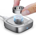 Ring Chager Compatible with Ou-ra Ring4, Fast Charge for Ou-ra Ring Gen 4 of Size 8, Charging Dock with USB-C Cable (Glossy Silver) by Vokelater