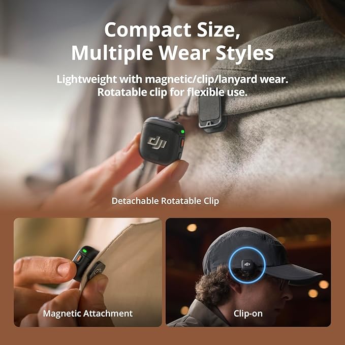 DJI Mic 3 Transmitter, Wireless Mini Microphone for iPhone/Camera/Android, Lightweight & Intuitive, Lavalier Microphone, 32-bit Float, Integrated Timecode, Vlog, Interview, Streaming - Image 5