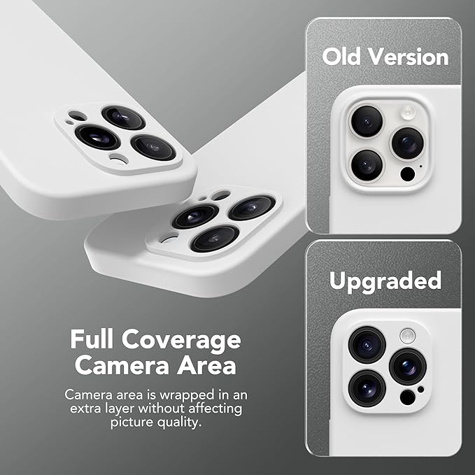 Magnetic for iPhone 14 Pro Max Case, Compatible with MagSafe, [Full Camera Protection][Screen Protector] Silicone Shockproof Protective Phone Case for iPhone 14 Pro Max 6.7", White - Image 6