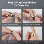 Ultra-Thin Clear Cover for Oura Ring Gen 4/4 Ceramic/Gen 3, Invisible Anti-Scratch Protective Film, Slim Smart Ring Protector Skin Accessories for Men Women (16Pack, Size 9/10/11) - Image 7