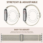 Braided Stretchy Band Compatible with Apple Watch Bands 38mm 40mm 41mm 42mm 44mm 45mm 46mm 49mm for Women Men, Adjustable Nylon Solo Loop Elastic Straps for iWatch Series 10 9 8 7 6 5 4 3 2 1 SE Ultra - Image 6