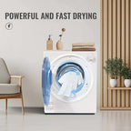 Elevon 2.6 cu.ft Portable Laundry Dryer,800W Electric Clothes Dryer with Stainless Steel Tub,Front Load with Exhaust Pipe,5 Automatic Drying Modes LCD Control Panel for Apartment Home Dorm RV,White - Image 8