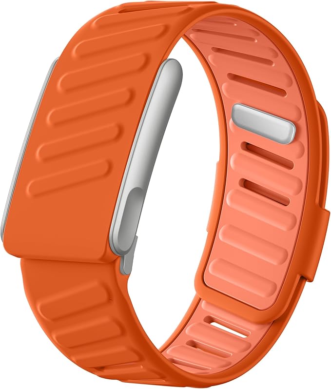 Sport Band Compatible with Whoop 5.0 Bands One, Peak and Life/MG, Breathable Waterproof Silicone Adjustable Replacement Accessories Strap for Whoop Band 5.0 Fitness Activity Tracker, OrangeCoral by Getino