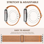 Braided Stretchy Band Compatible with Apple Watch Bands 38mm 40mm 41mm 42mm 44mm 45mm 46mm 49mm for Women Men, Adjustable Nylon Solo Loop Elastic Straps for iWatch Series 10 9 8 7 6 5 4 3 2 1 SE Ultra - Image 6
