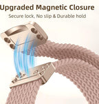 Braided Stretchy Bands Compatible with Apple Watch Bands 40mm 44mm 38mm 41mm 42mm 45mm 46mm 49mm Women Men, Soft Nylon Sport Strap with Magnetic Clasp for iWatch Series 11 10 9 8 SE 7 6 5 4 3 2 Ultra - Image 2