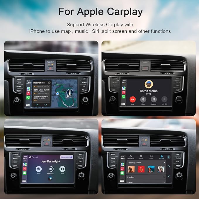 CarPlay Wireless Adapter for Apple, CarPlay Wireless Adapter Convert Factory Wired to Wireless CarPlay, Auto Connect Plug and Play, Compatible with iPhone 6 and Above, iOS 10+, From 2017 and Later Car - Image 2