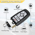 Vurkcy Key Fob Replacement for 2018-2022 Ford F-Series Truck- F150 F250 F350 F450 F550 Bronco Car Keyless Entry Remote Control, M3N-A2C93142600 M3N-A2C931426, 5 Btn - Image 3