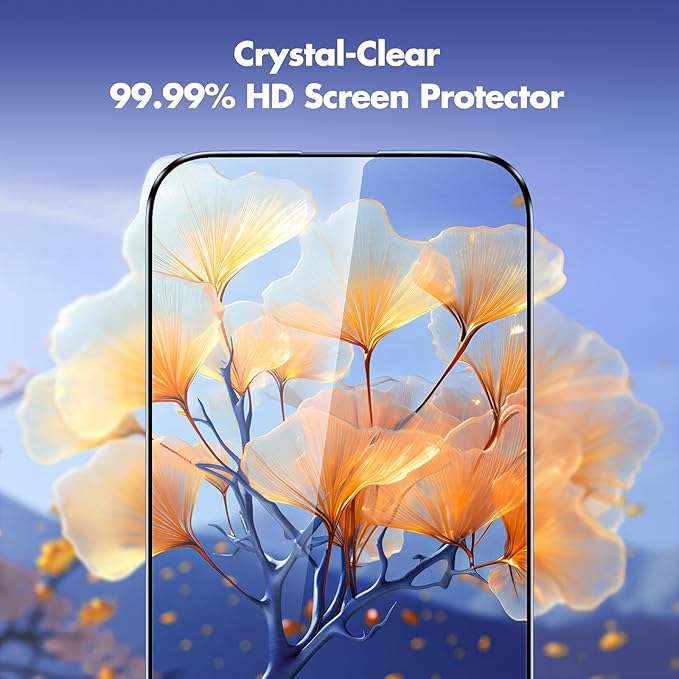 UNBREAKcable for iPhone 16 Screen Protector, 3-Pack Full Coverage Tempered Glass [Military Grade Shatterproof] [9H Hardness] [Easy Installation Frame] [Bubble Free] for iPhone 16 6.1" - Image 6