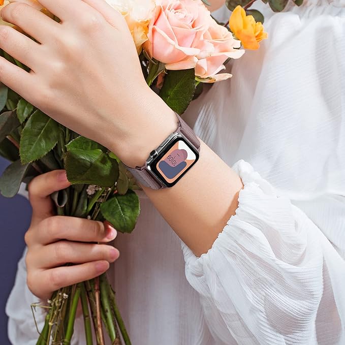 Stretchy Nylon Solo Loop Bands Compatible with Apple Watch 38mm 40mm 41mm 42mm 44mm 45mm 46mm 49mm Ultra 2 iWatch Series 11 10 9 8 7 SE 6 5 4 3 2 1 Strap,Sport Elastic Braided Women Men - Image 9