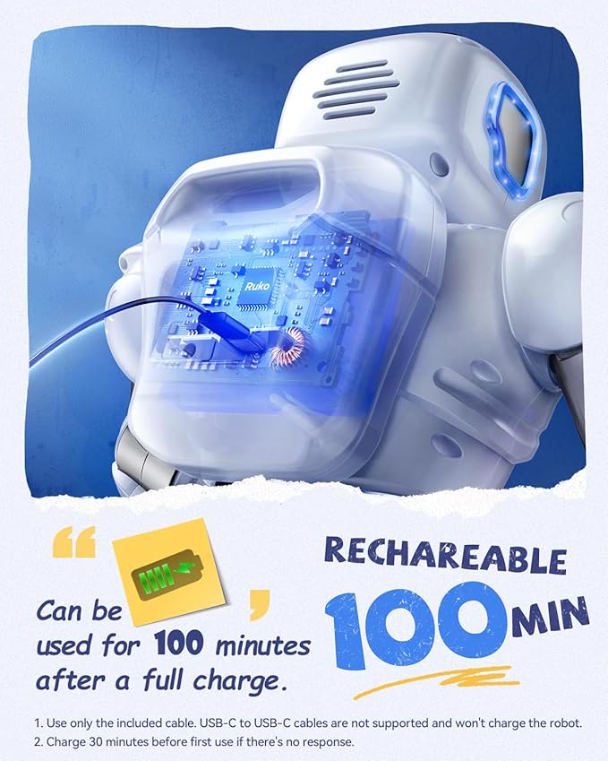 Ruko 1088 Smart Robots for Kids, Large Programmable Interactive RC Robot with Voice Control, APP Control, Present for 4 5 6 7 8 9 Years Old Kids Boys and Girls - Image 7
