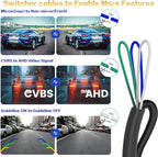 1080P AHD Backup Camera with 170° Wide Angle, 360° Rotatable, Night Vision, IP69K Waterproof - Front/Rear/Side View Reverse Camera for Trucks, Cars, SUVs (1080P) - Image 5