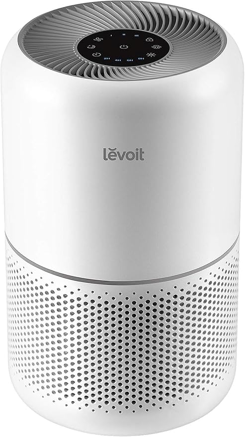 LEVOIT Air Purifier for Home Allergens Pet Hair in Bedroom, Covers Up to 1073 ft² by 56W High Torque Motor, AHAM VERIFIDE, 3-in-1 Filter with HEPA Sleep Mode, Remove Dust Smoke Odor, Core300-P, White by Levoit