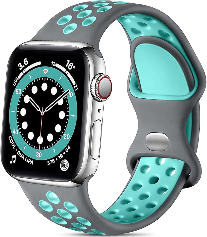 Lerobo Sport Band for Apple Watch Band 44mm Series 11 46mm Series 9 45mm 42mm 49mm Ultra 2 3 for iWatch SE 3 2 Series 10 9 8 7 6 5 4 3 2 1 Women Men Silicone Sport Breathable Wristband with Air Holes - Image 8