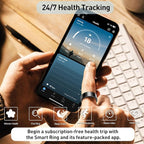 Smart Health Rings for Women Men, Fitness Tracker with Heart Rate, Blood Oxygen, HRV, Sleep Tracker, Step Tracker, No Subscription Fee, IP68 Waterproof Smart Ring for iphone & Android (Silver#13) - Image 3