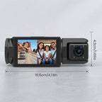 Three-Lens Driving Recorder, 3 Channel Dash Cam Front Inside Rear, 1080P Car Camera with App (Record+32G) - Image 5