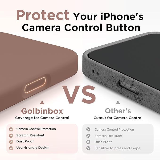 GolbinBox Magnetic for iPhone 16 Pro Case, Compatible with MagSafe, [Soft Anti-Scratch Microfiber Lining], Liquid Silicone Shockproof Protective Phone Case for iPhone 16 Pro 6.3", Brown - Image 7