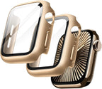 JETech Case with Screen Protector for Apple Watch Series 11/10 42mm, Overall Protective Cover, Built-in Tempered Glass Film High Sensitivity, 2 Pack (Gold) by JETech