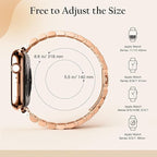 TiMOVO Metal Band Compatible with Apple Watch 42mm (Series 11/10) 41mm 40mm 38mm for Women, Dressy Replacement Strap for iWatch SE 3/2/1, Series 9/8/7/6/5/4/3/2/1, Rose Gold - Image 5
