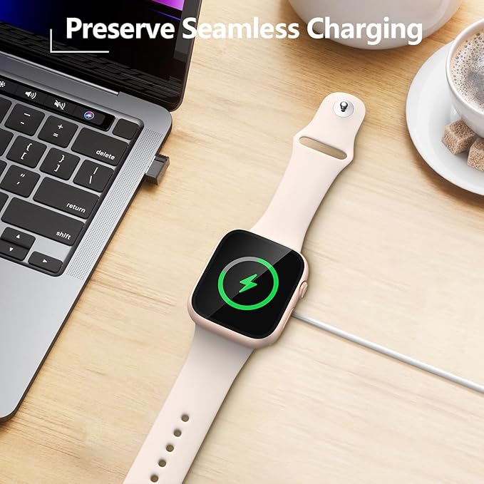 [2-Pack] Julk 42mm Rose Gold Cover with Screen Protector for New 2025 Apple Watch 11, 9H Tempered Glass with Slim Hard Protective Case for iWatch Series 11/10 42mm [1 Rose Gold + 1 Transparent] - Image 7