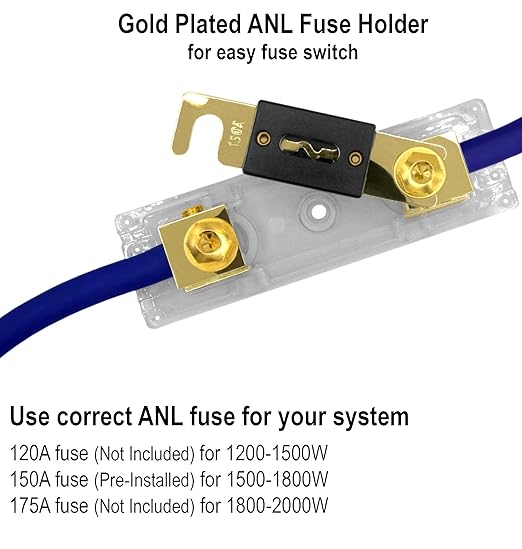 4 Gauge 100% Copper OFC Complete Amplifier Wiring Kit | True Spec 4 AWG (American Wire Guage) for Automotive Car Audio Subwoofer Amp Install (incl Power Ground Cable RCA Speaker Remote Wires) - Image 4