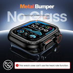 Goton Aluminum Alloy Case for Apple Watch Series 11/10 42mm, Ultra-Style Metal Bumper Protector with Ceramic Back, Shockproof Cover for Business & Daily Use - Image 3