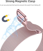 Magnetic Band Compatible for Apple Watch Bands Women Men 40mm 38mm 41mm 42mm 46mm 44mm 45mm 49mm, Stainless Steel Mesh Metal Sport Strap Wristband iWatch Series 11 10 9 8 7 6 5 4 3 2 1 SE Ultra - Image 3