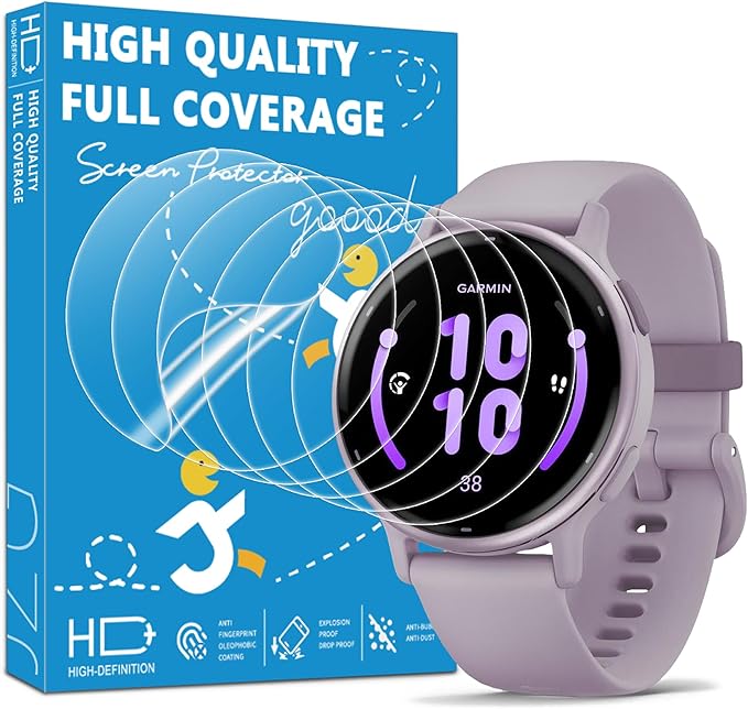 6 Pack for Garmin Vivoactive 5/6 42mm Flexible Screen Protector, Soft Film, HD Clear, Bubble Free, Anti Scratch by Unknown