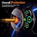 Misxi 2-Pack Hard PC Screen Protector Case Compatible with Google Pixel Watch 3 (2024) 45mm, Easy Installation Lightweight Ultra-Thin Protective Cover for Pixel Watch 3, 1 Blue + 1 Black - Image 3