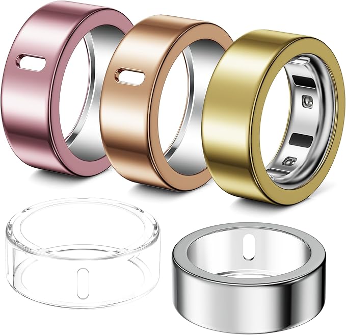 5 Pack Ring Cover Compatible with Oura Ring Gen 4/Oura Ring Gen 3 Horizon/Heritage, Abrasion-Resistant TPU Case for Oura Ring Protector Accessories for Oura Size 11 by Hexasider