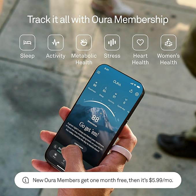 Oura Ring 4 - Ceramic Tide - Size 10 - Sleep, Activity, Women’s Health, AI Advisor, Up to 8 Days of Battery Life, Size Before You Buy, Android & iOS Compatible - Image 4