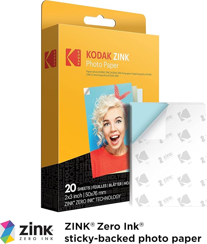 Kodak Step Instant Smartphone Photo Printer - 75 Sheets Bundle - Portable Mini Color Wireless Mobile Printer - Zink 2x3” Sticky-Back Photos - Bluetooth Compatible with Smart Devices - Fun App -Blue - Image 3