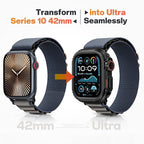Goton Aluminum Alloy Case for Apple Watch Series 11/10 42mm, Ultra-Style Metal Bumper Protector with Ceramic Back, Shockproof Cover for Business & Daily Use - Image 4