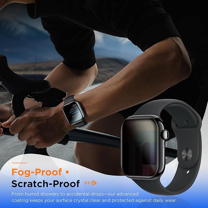 LK 4 Pack for Apple Watch Series 11/10 Screen Protector 42mm Privacy, [Anti-Spy] Upgrade Soft TPU Film Apple Watch 42mm Screen Protector, HD Ultra-thin Touch Sensitvie, Full Coverage - Image 9