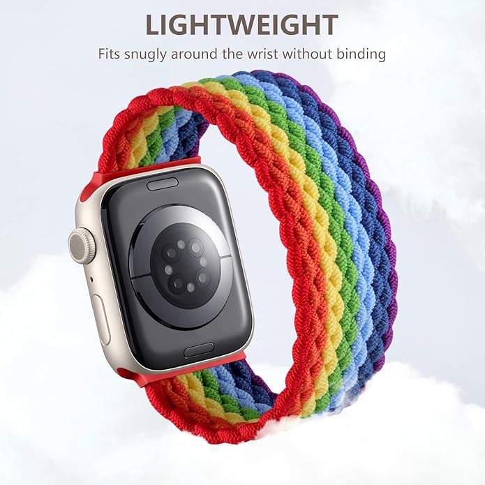 Zedoli Braided Solo Loop Bands Compatible with Apple Watch Band 38mm 40mm 41mm 42mm 44mm 45mm 46mm 49mm Women Men, Stretchy Nylon Sport Elastic Strap for iWatch Series 11 10 9 8 7 6 5 4 3 2 1 SE Ultra - Image 3