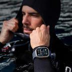 Odbeai Ocean Sport band Compatible with Apple Watch Ultra 2 3/Ultra Band for Men 49mm 46mm 45mm 44mm 42mm,Soft Silicone Breathable Waterproof Outdoors for iWatch Series 11 10 9 8-1 SE Blue Grey Men - Image 5
