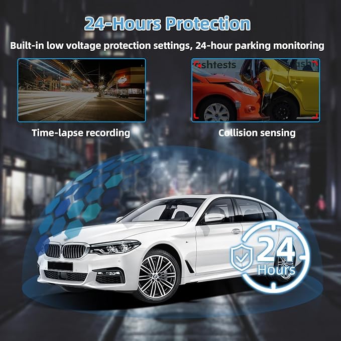 OEM Look Dash Cam, Full HD Car DVR Camera, Car Video Recorder Dash Camera for BMW 1 3 5 Series X1 X3 X5 WiFi & APP, Loop Recording, G-Sensor, Night Vision WDR Front 2K with Acc Cable Without SD Card - Image 4