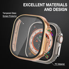 Case Compatible with Apple Watch Ultra 49mm with Built-in Tempered Glass Screen Protector, All-Around Ultra-Thin Bumper Full Cover Hard PC Protective Case for iWatch, Rose Gold - Image 5