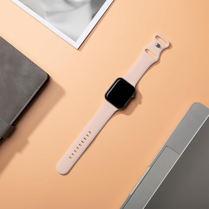 Sport Bands Compatible with Apple Watch 42mm 44mm 45mm 46mm 41mm 38mm 40mm 49mm for Women Men, Soft Silicone Strap for iWatch Wristband Series Ultra SE 11 10 9 8 7 6 5 4 3 2 1 - Image 2