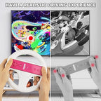 LongLongJin 2 Racing wii Steering Wheels And 2 wii Zapper Gun Controller Premium Accessories, Compatible With Nintendo Wii U Remote and Nunchuck Games(White) - Image 7
