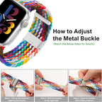 Bandiction Compatible with Apple Watch Bands 44mm 40mm 38mm 42mm 41mm 45mm 46mm 49mm, iWatch Bands Women Men,Stretchy Braided Solo Loop Elastic Sport Band for iWatch Ultra SE Series 11/10/9/8/7/6/5/4 - Image 3