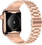 iiteeology Compatible with Apple Watch Band 38mm Series 3 2 1, Upgraded Stainless Steel Band with iWatch Screen Protector Case for Women Rose Gold - Image 3