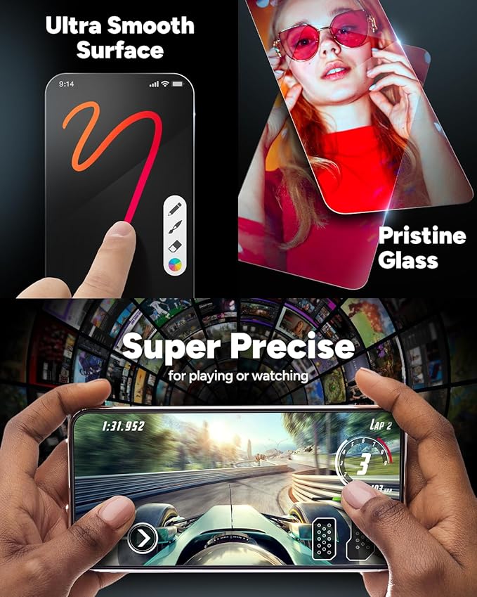 ZAGG Glass+ Screen Protector for iPhone 15-3X Stronger with Reinforced Edges, Scratch & Smudge-Resistant Surface, InvisibleShield, Easy to Install - Image 4
