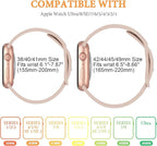 6 Pack Silicone Bands Compatible with Apple Watch Band 38mm 40mm 41mm 42mm 44mm 45mm 46mm 49mm Women Men, Soft Sport Strap Replacement Wristband for iWatch Series 11 10 9 8 SE 7 6 5 4 3 2 1 Ultra - Image 3