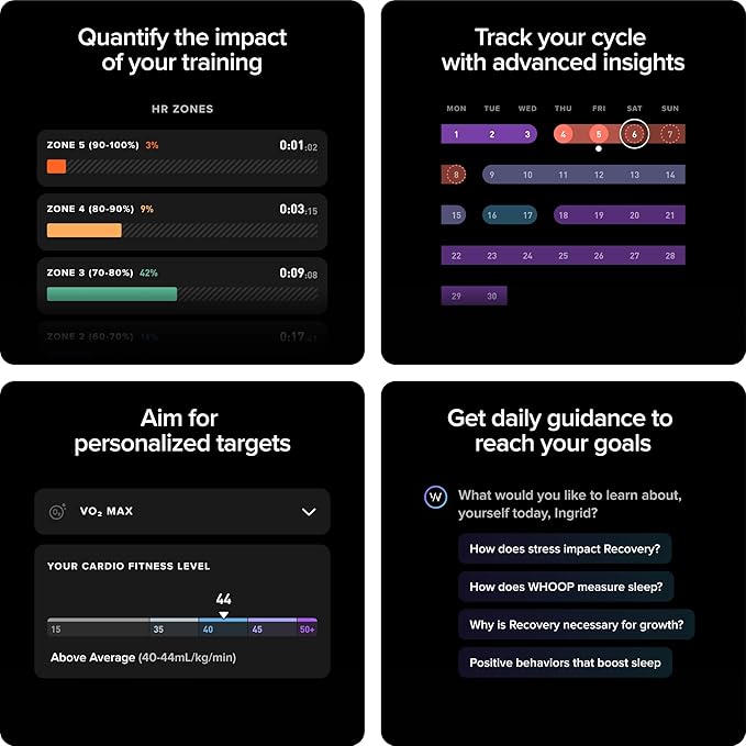 WHOOP 5.0/MG Activity Tracker - 12 Month Membership - Health and Fitness Wearable – 24/7 Activity and Sleep Tracker, Personalized Coaching, Menstrual Cycle Insights – 14+ Days Battery Life - Image 2