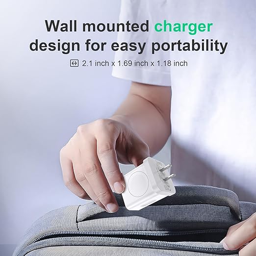 Upgraded 3-in-1 Apple Watch Charger,20W Fast Charging Block, Dual Ports Wall Charger with Magnetic Wireless Charging Compatible with iPhone, Apple Watch Series, iWatch Series 10 9/8/UItra/7/6/5/4/3 - Image 4