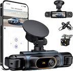 Car Camera Dash Cam Front and Rear Left Right, 4-Channel Video Recording WiFi Dashcam with Phone APP 360 Degree Car Security, HD 2K Car Dashboard Night Vision 24 Hours Parking Monitor G-Sensor by METRICSQUARE