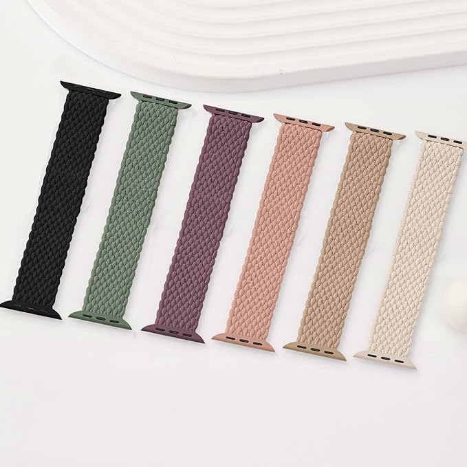 Braided Solo Loop for Apple Watch Band 40mm 42mm 41mm 38mm 44mm 46mm 45mm Ultra/3 2 49mm Men/Women,Stretchy Nylon Sport wristband Strap for iWatch Bands Series 11/10/9/8/7/6 5/4/3/SE 40 44 42 45 46 mm - Image 2